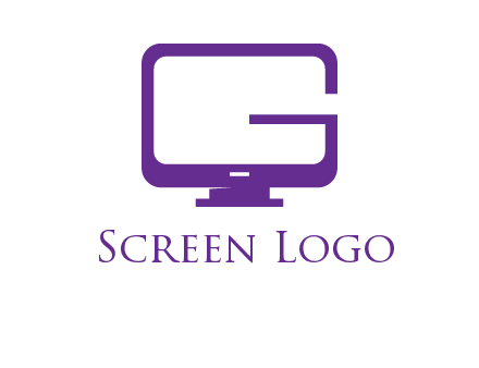 letter G monitor screen logo