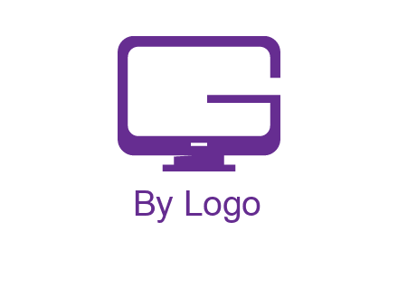 letter G monitor screen logo