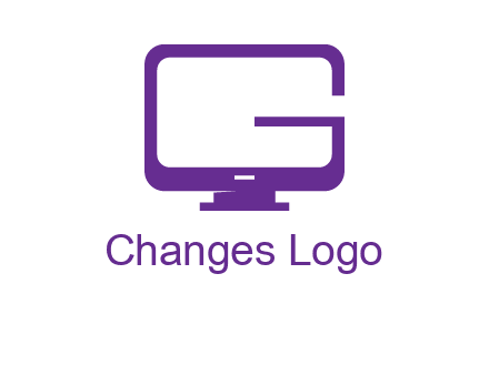 letter G monitor screen logo