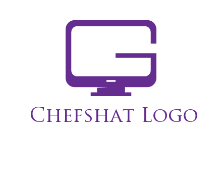 letter G monitor screen logo