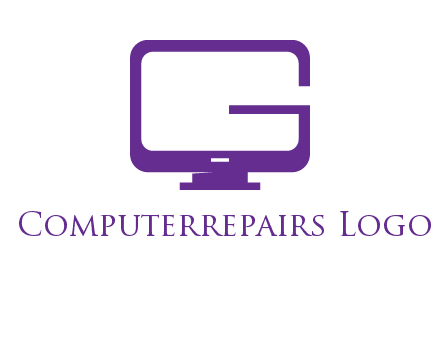 letter G monitor screen logo