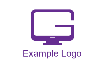 letter G monitor screen logo