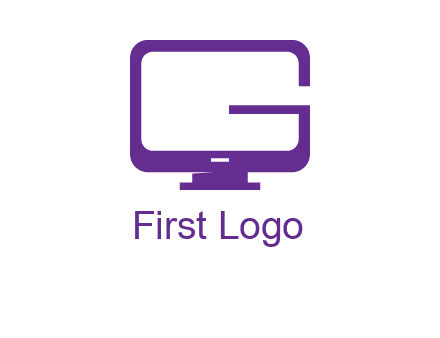 letter G monitor screen logo