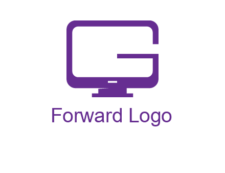 letter G monitor screen logo