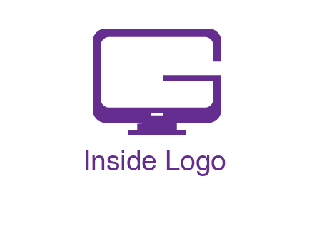 letter G monitor screen logo
