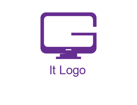 letter G monitor screen logo