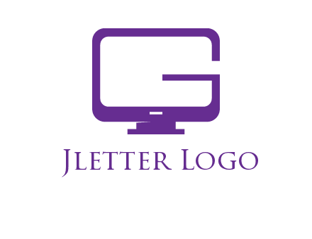 letter G monitor screen logo