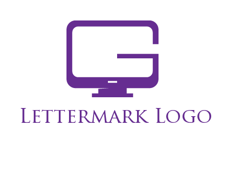 letter G monitor screen logo