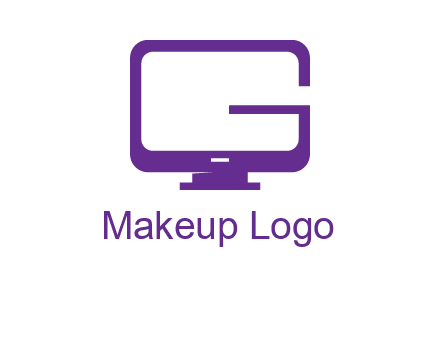 letter G monitor screen logo