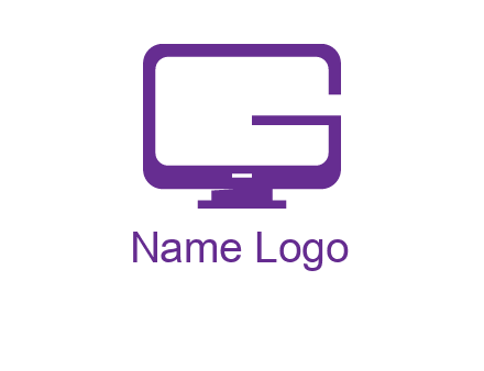 letter G monitor screen logo