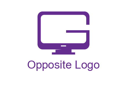 letter G monitor screen logo