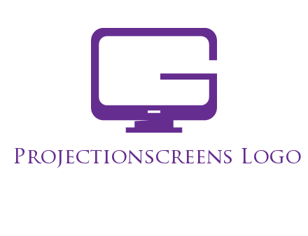 letter G monitor screen logo