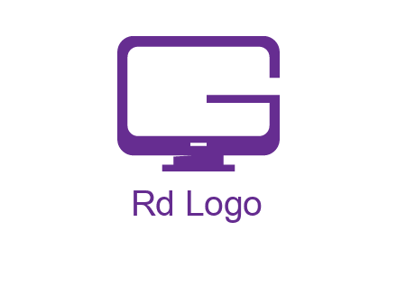 letter G monitor screen logo