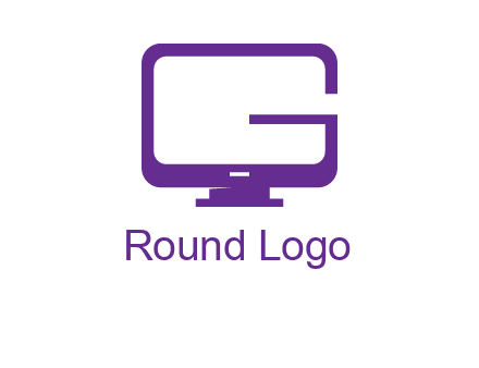 letter G monitor screen logo