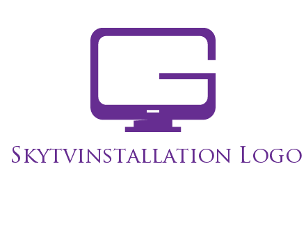 letter G monitor screen logo