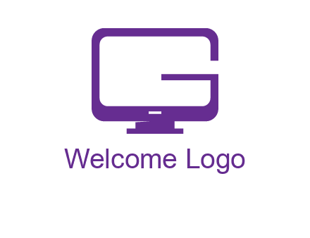 letter G monitor screen logo