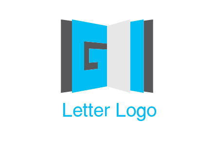 Letter G in book logo