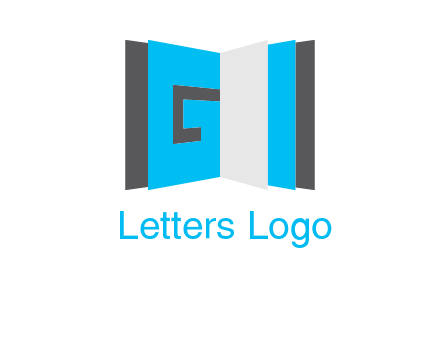 Letter G in book logo