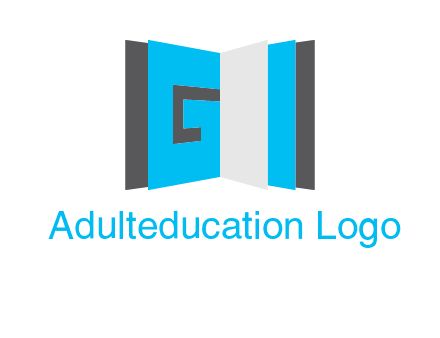 Letter G in book logo