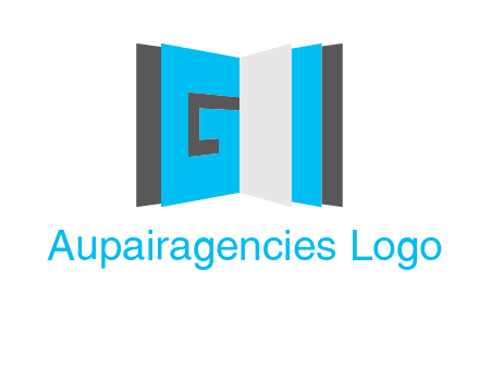 Letter G in book logo