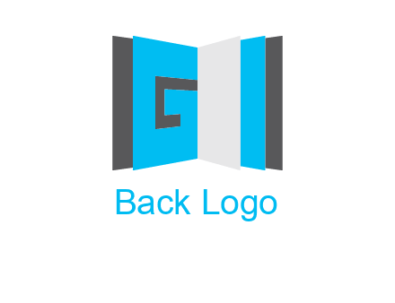 Letter G in book logo