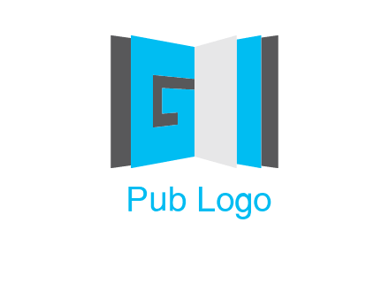 Letter G in book logo