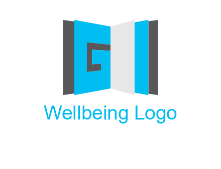 Letter G in book logo