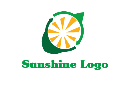 sun rays in leaf logo