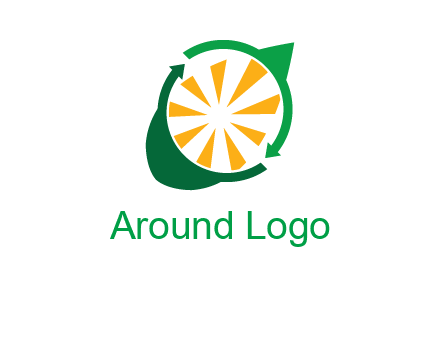 sun rays in leaf logo