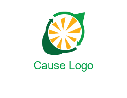 sun rays in leaf logo