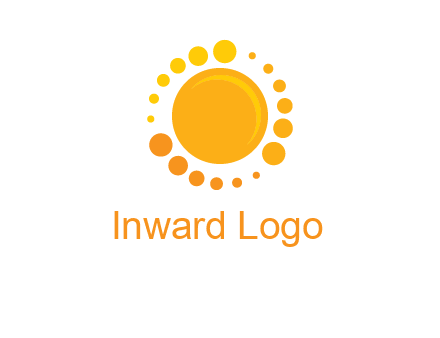 dots around sun logo