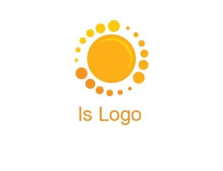 dots around sun logo