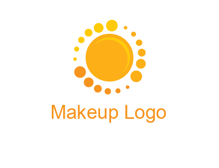dots around sun logo