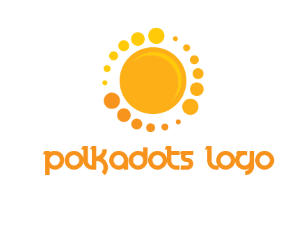 dots around sun logo