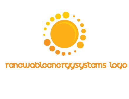 dots around sun logo