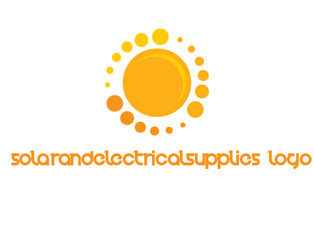 dots around sun logo