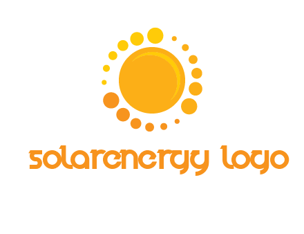 dots around sun logo