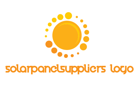 dots around sun logo