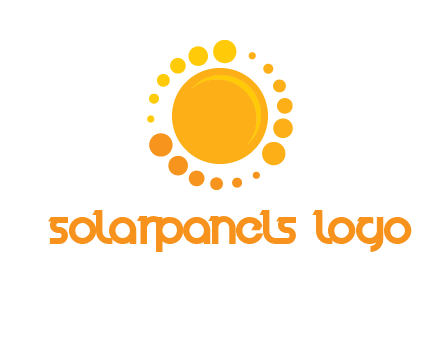 dots around sun logo