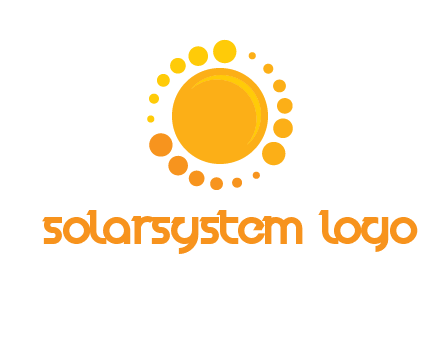 dots around sun logo