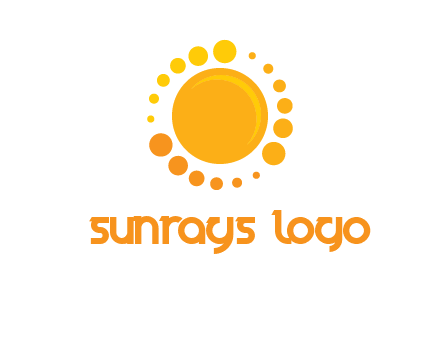 dots around sun logo