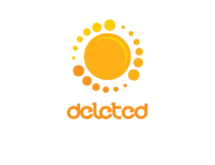 dots around sun logo