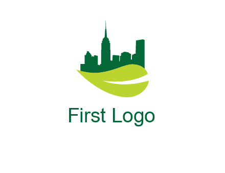 city on leaf logo