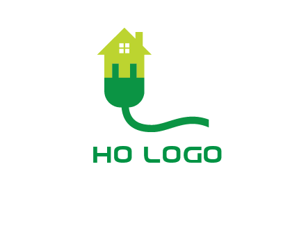 eco house with plug logo