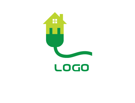eco house with plug logo