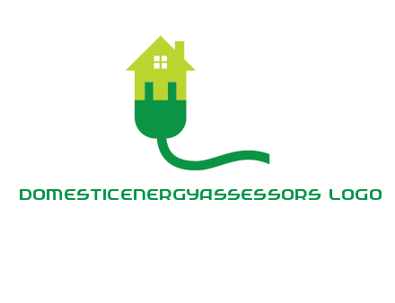 eco house with plug logo