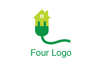 eco house with plug logo