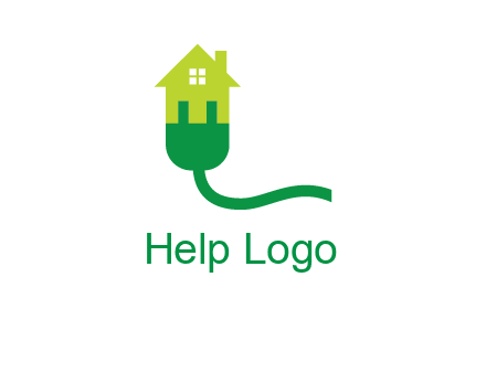 eco house with plug logo