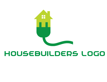 eco house with plug logo