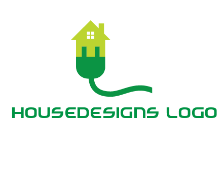 eco house with plug logo